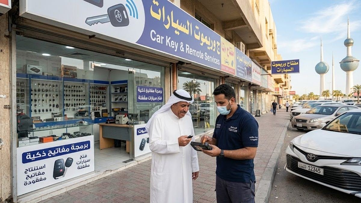 محل مفاتيح وريموتات السيارات في الكويت مع أجهزة القص والبرمجة
